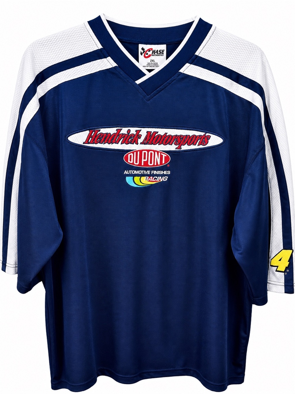 Chase Authentics Navy and White Hendrick Motorsports Racing Jersey
